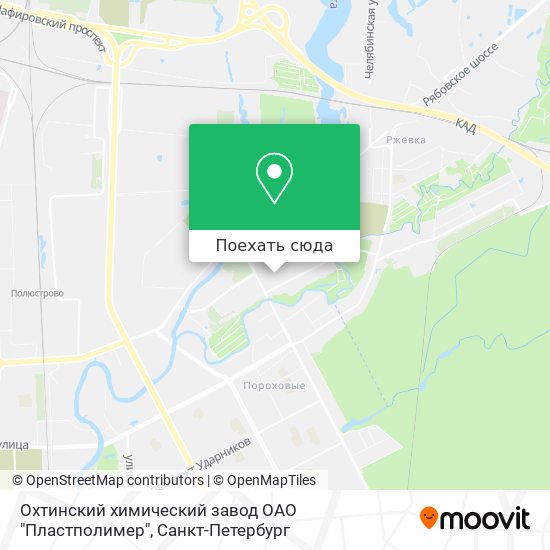 Карта Охтинский химический завод ОАО "Пластполимер"