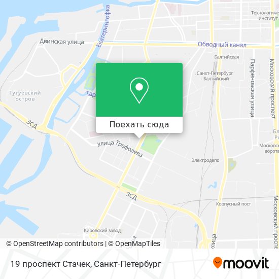Карта 19 проспект Стачек