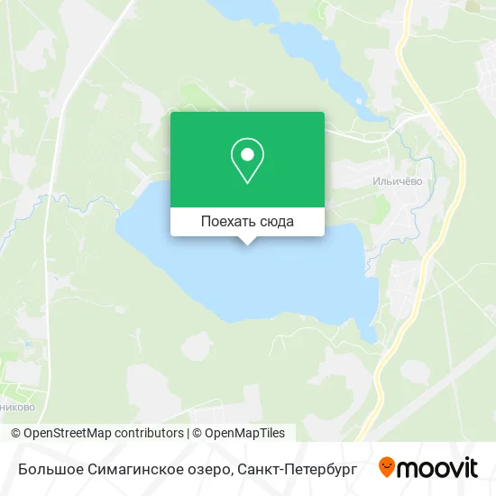 Карта Большое Симагинское озеро