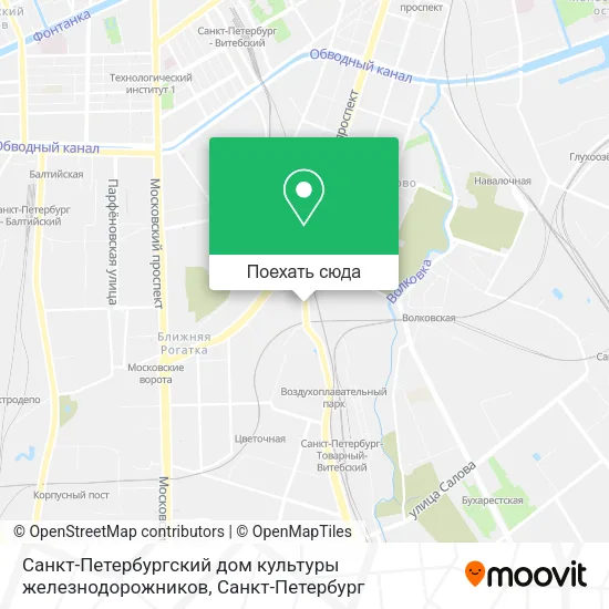 Карта Санкт-Петербургский дом культуры железнодорожников