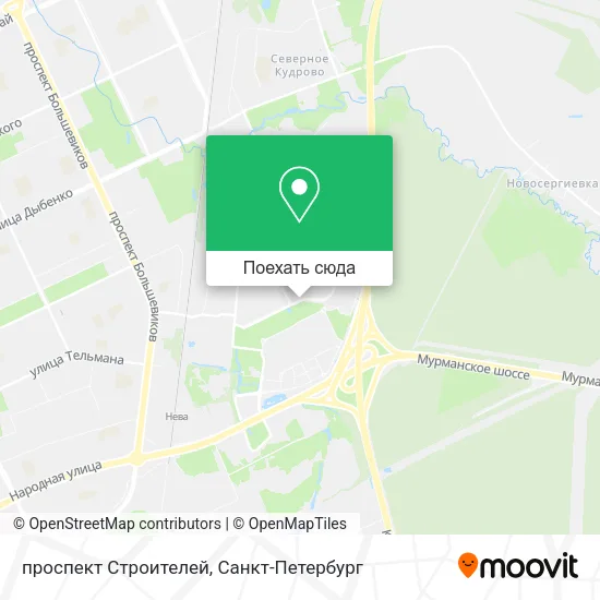 Карта проспект Строителей