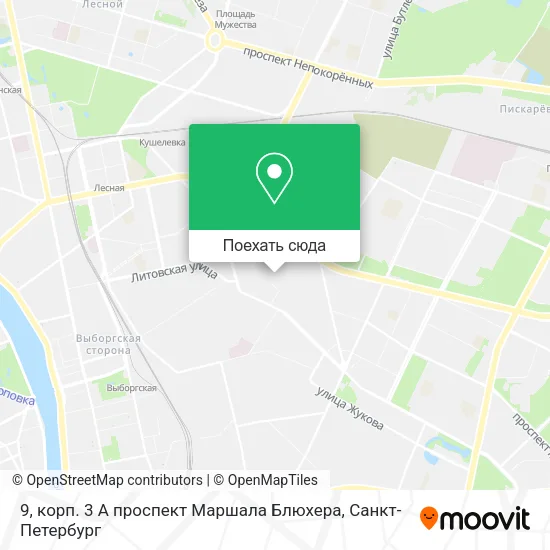 Карта 9, корп. 3 А проспект Маршала Блюхера
