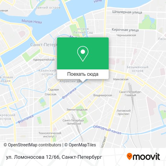 Карта ул. Ломоносова 12/66