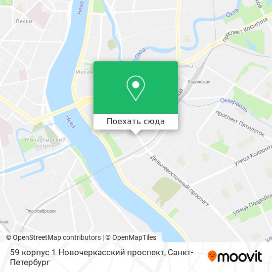 Карта 59 корпус 1 Новочеркасский проспект