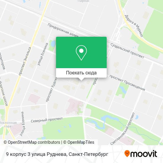 Карта 9 корпус 3 улица Руднева