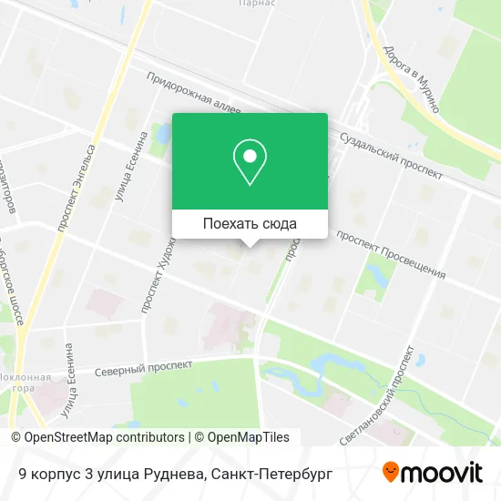 Карта 9 корпус 3 улица Руднева