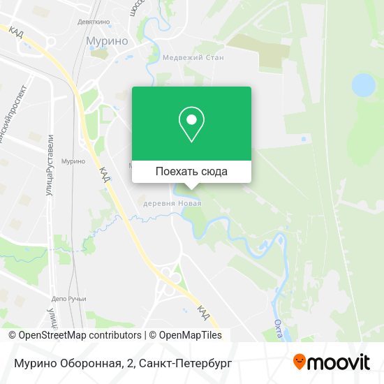 Карта Мурино Оборонная, 2