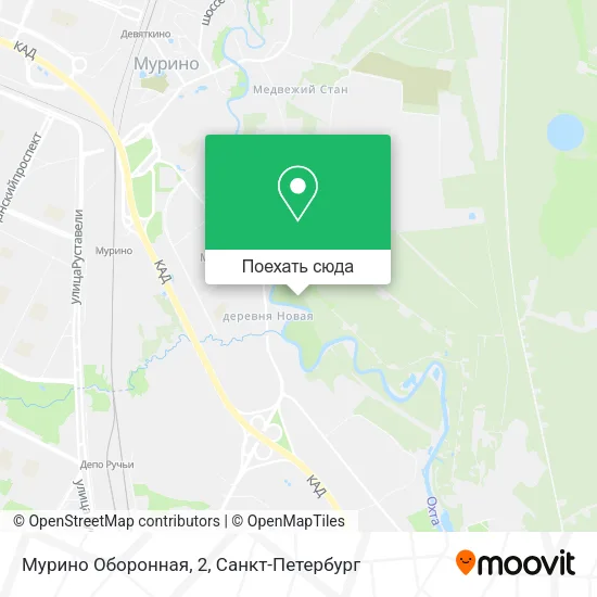 Карта Мурино Оборонная, 2