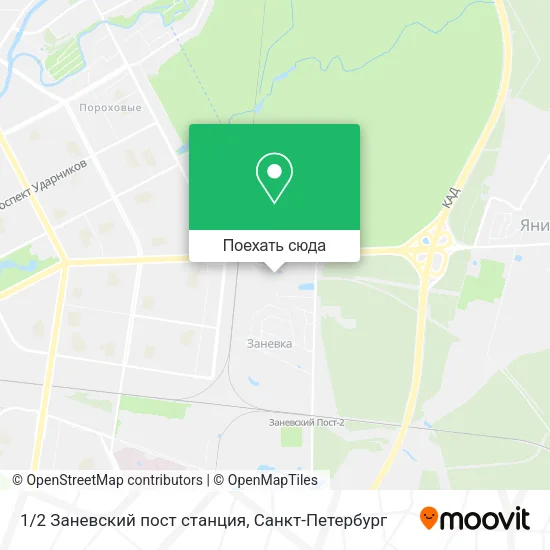Карта 1/2 Заневский пост станция