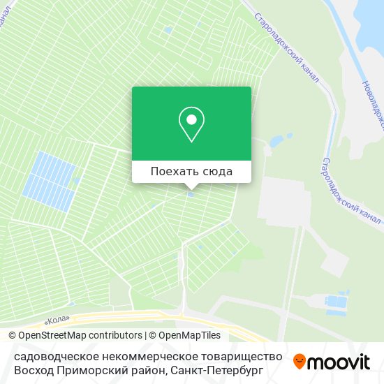 Карта садоводческое некоммерческое товарищество Восход Приморский район