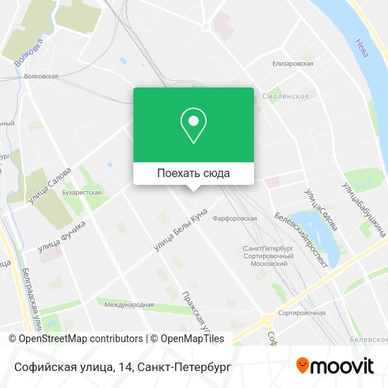 Карта Софийская улица, 14