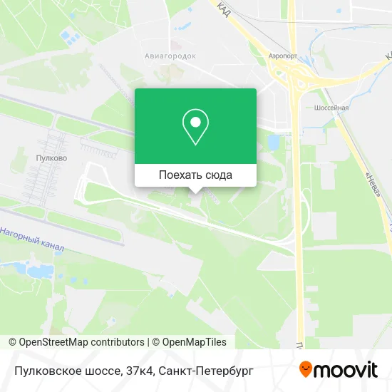 Карта Пулковское шоссе, 37к4