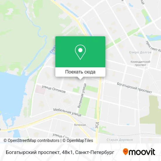 Карта Богатырский проспект, 48к1