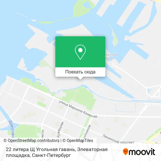 Карта 22 литера Щ Угольная гавань, Элеваторная площадка