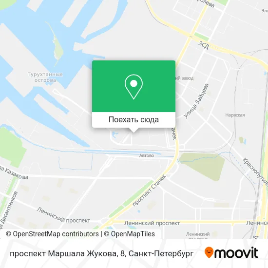 Карта проспект Маршала Жукова, 8