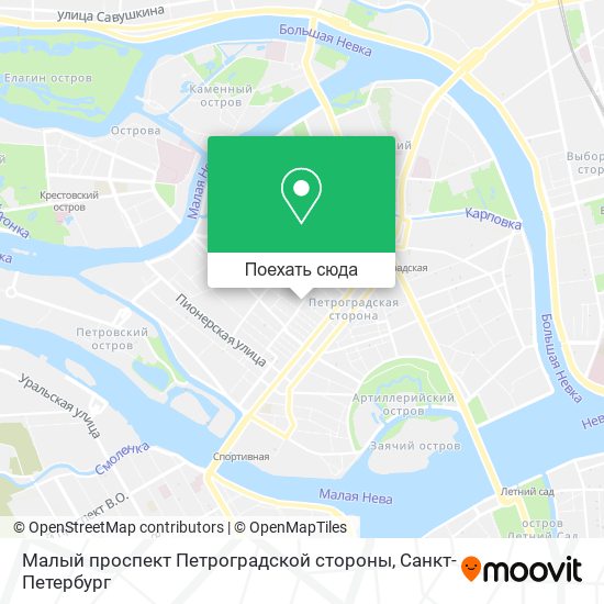 Карта большой проспект петроградской