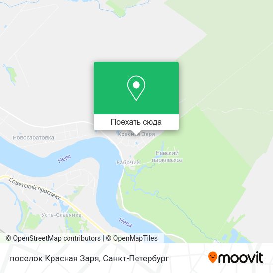 Карта поселок Красная Заря