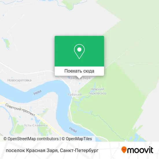 Карта поселок Красная Заря