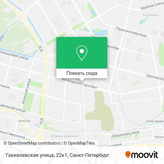 Карта Гаккелевская улица, 22к1