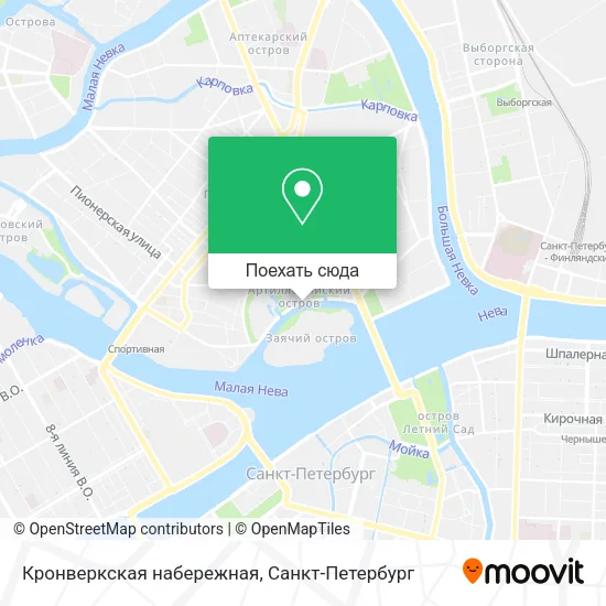 Карта Кронверкская набережная