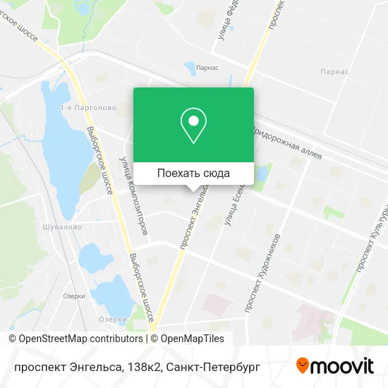 Карта проспект Энгельса, 138к2