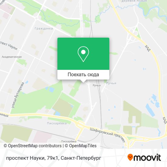 Карта проспект Науки, 79к1