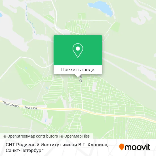 Карта СНТ Радиевый Институт имени В.Г. Хлопина