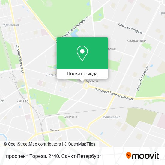 Карта проспект Тореза, 2/40