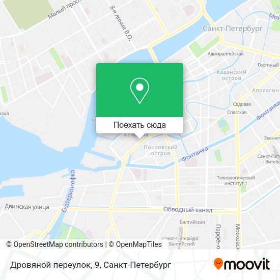Карта Дровяной переулок, 9