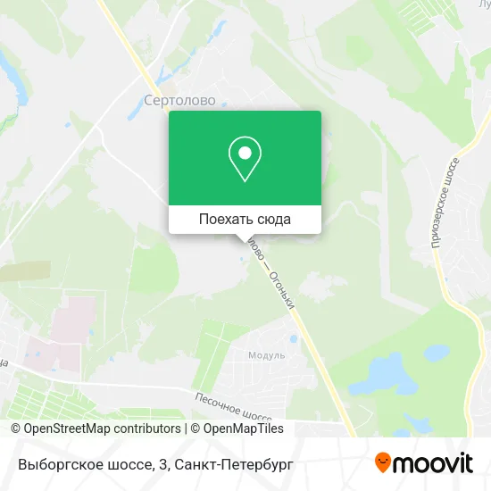 Карта Выборгское шоссе, 3