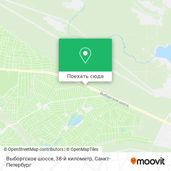 Карта Выборгское шоссе, 38-й километр