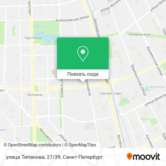 Карта улица Типанова, 27/39