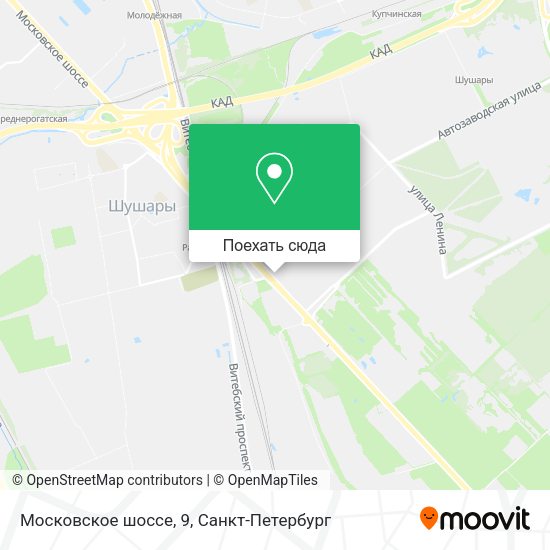 Карта Московское шоссе, 9