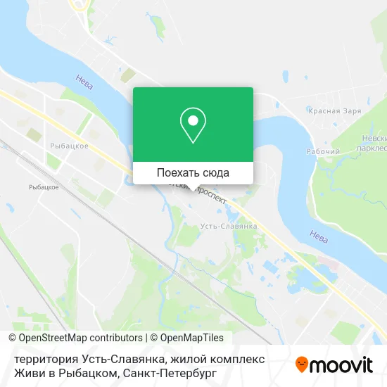 Карта территория Усть-Славянка, жилой комплекс Живи в Рыбацком