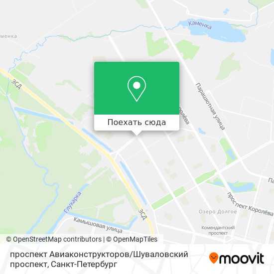 Карта проспект Авиаконструкторов / Шуваловский проспект