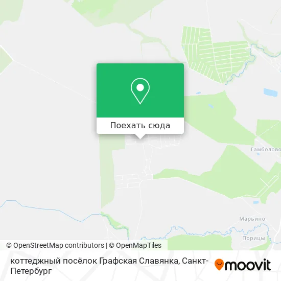 Карта коттеджный посёлок Графская Славянка