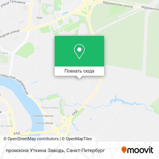 Карта промзона Уткина Заводь