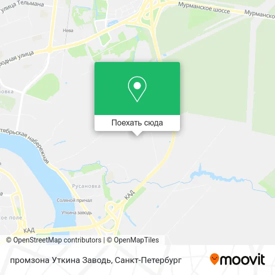 Карта промзона Уткина Заводь