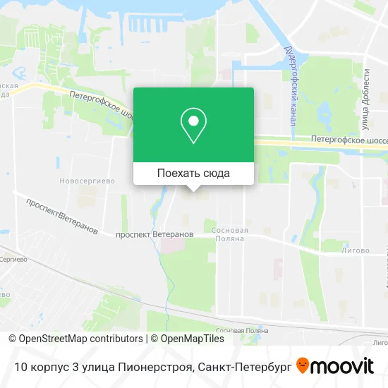 Карта 10 корпус 3 улица Пионерстроя