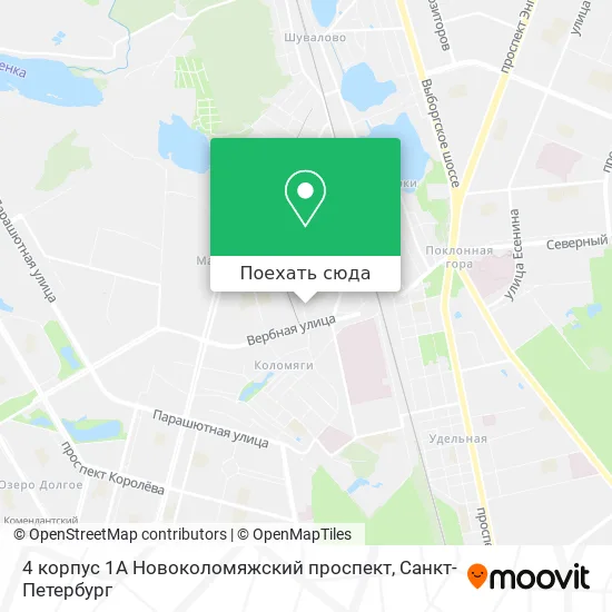 Карта 4 корпус 1A Новоколомяжский проспект