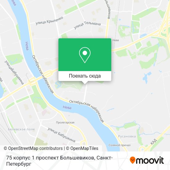 Карта 75 корпус 1 проспект Большевиков