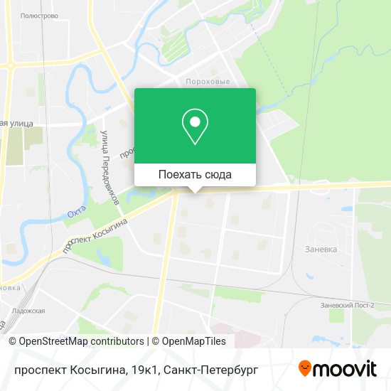 Карта проспект Косыгина, 19к1