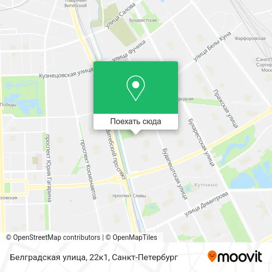 Карта Белградская улица, 22к1