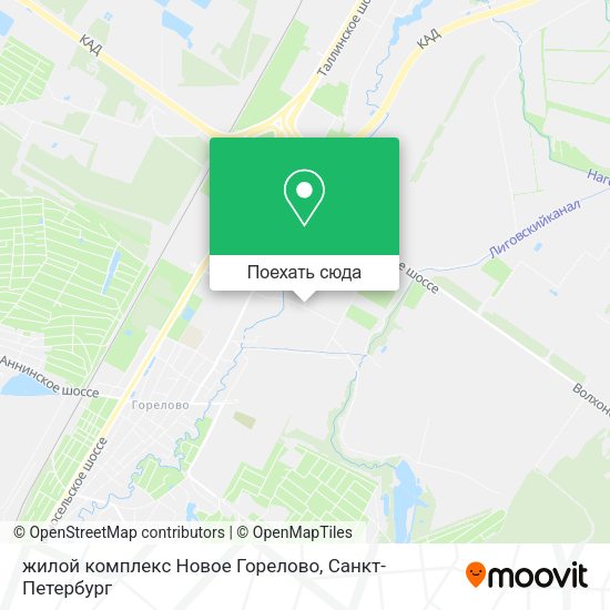 Карта жилой комплекс Новое Горелово
