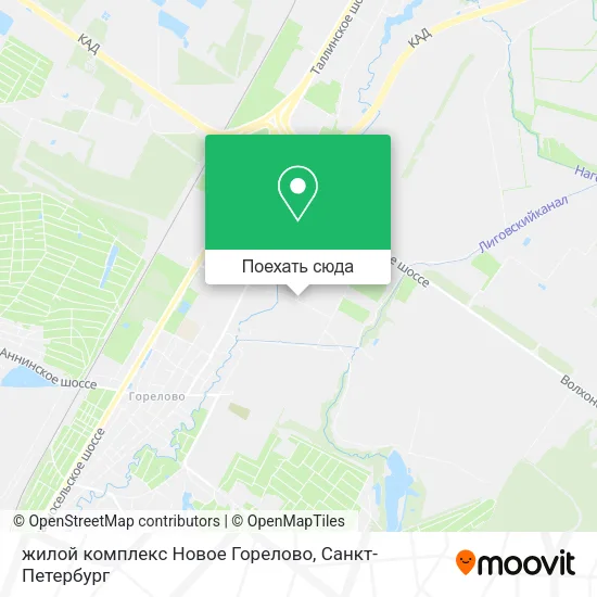 Карта жилой комплекс Новое Горелово