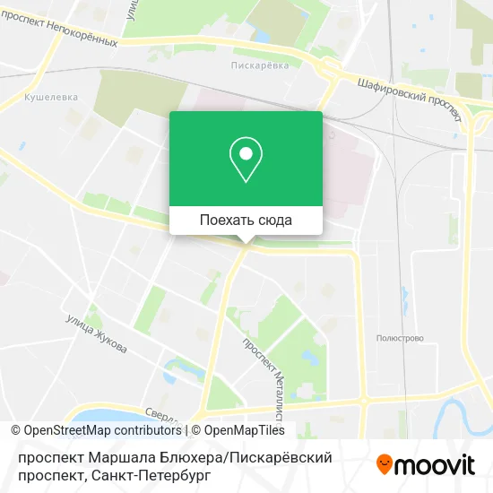 Карта проспект Маршала Блюхера / Пискарёвский проспект