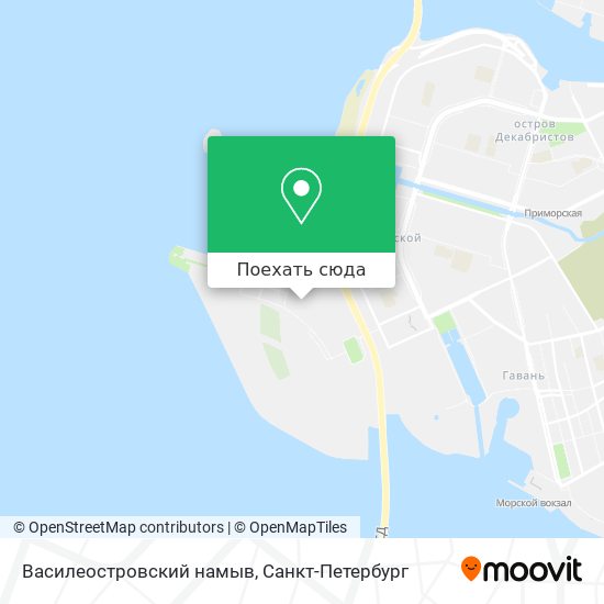 Карта Василеостровский намыв