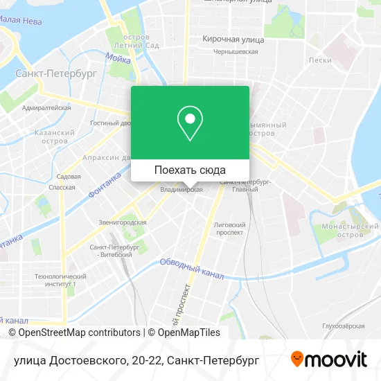 Карта улица Достоевского, 20-22