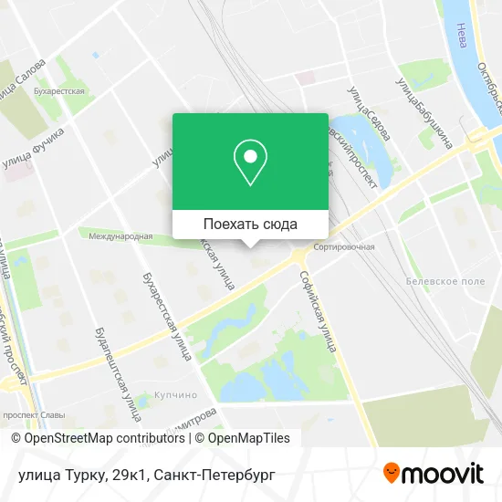 Карта улица Турку, 29к1