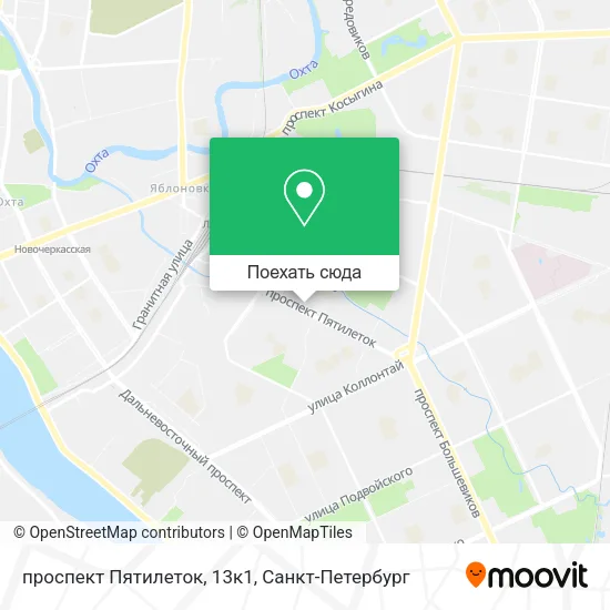 Карта проспект Пятилеток, 13к1